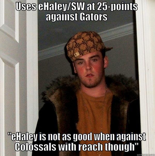 USES EHALEY/SW AT 25-POINTS AGAINST GATORS 
