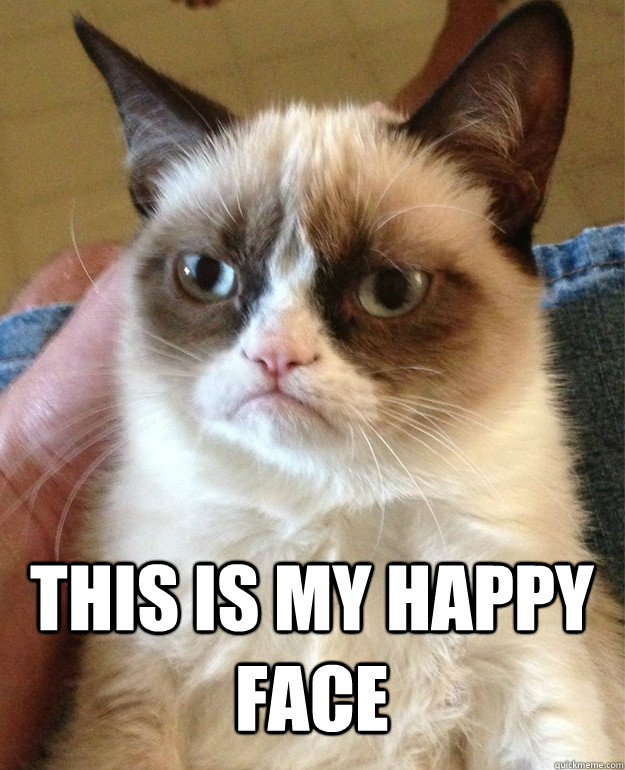  This is my happy face  Grumpy Cat