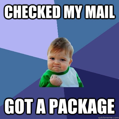 Checked my mail Got a package - Checked my mail Got a package  Success Kid