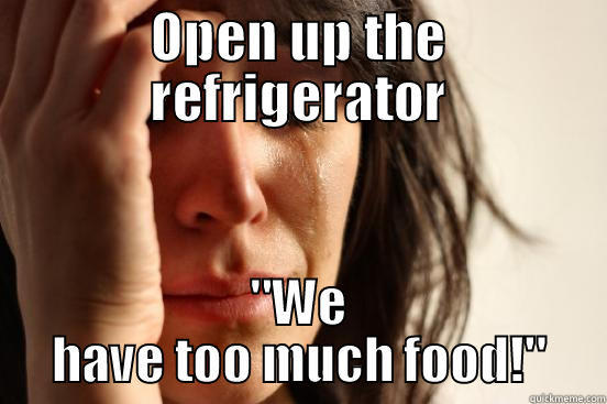 OPEN UP THE REFRIGERATOR 