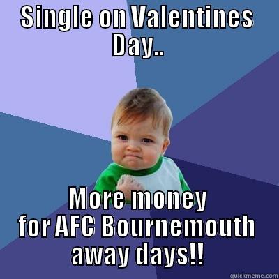 SINGLE ON VALENTINES DAY.. MORE MONEY FOR AFC BOURNEMOUTH AWAY DAYS!! Success Kid