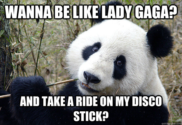 wanna be like lady gaga? and take a ride on my disco stick?  