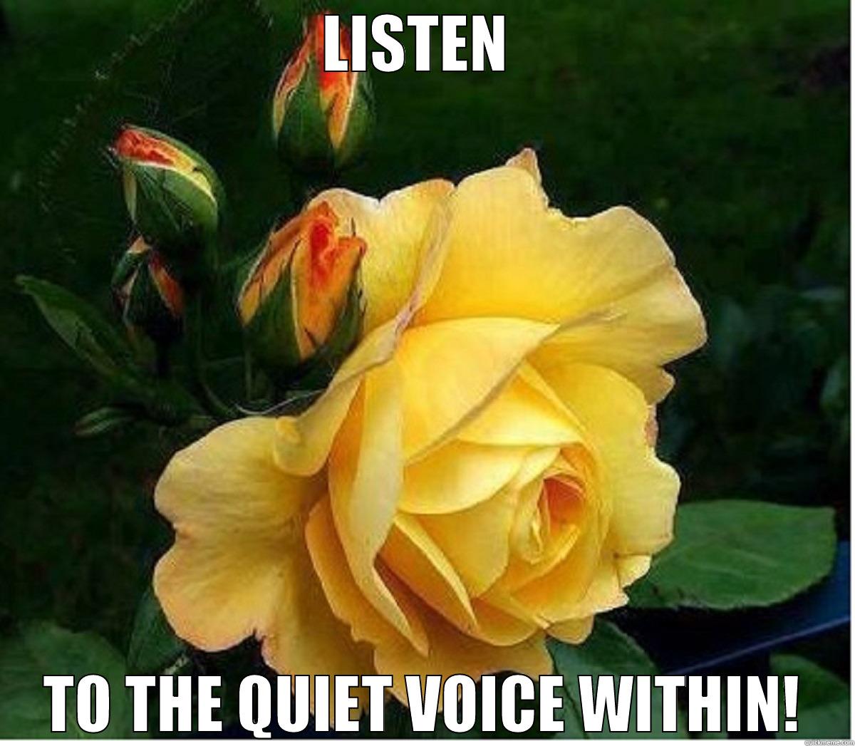 LISTEN  TO THE QUIET VOICE WITHIN! Misc