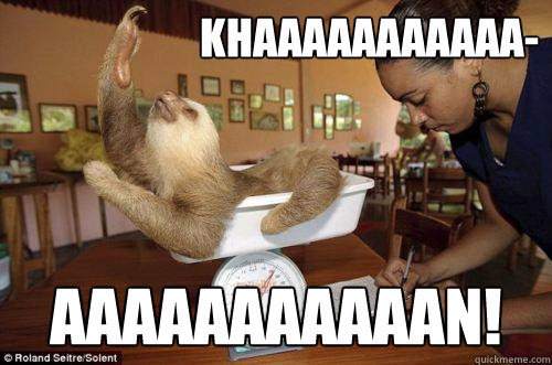 KHAAAAAAAAAAA- AAAAAAAAAAAN! - KHAAAAAAAAAAA- AAAAAAAAAAAN!  Dramatic Sloth