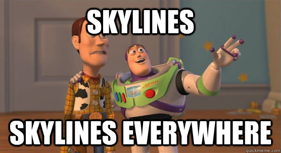 Skylines skylines everywhere  Toy Story Everywhere
