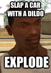 SLAP A CAR WITH A DILDO EXPLODE  GTA San Andreas