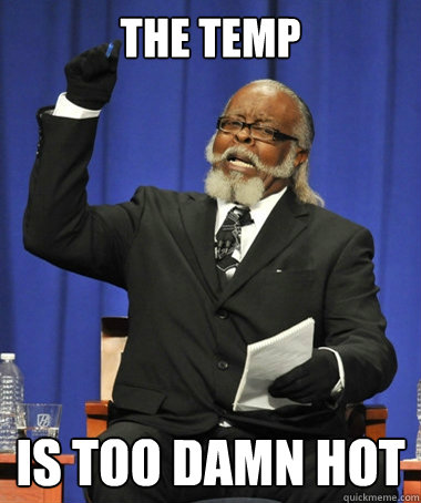 The temp is too damn hot  The Rent Is Too Damn High