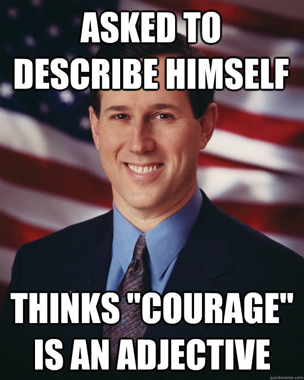 Asked to describe himself Thinks 