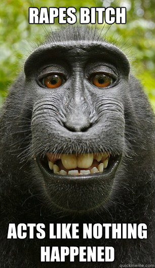 rapes bitch acts like nothing happened - rapes bitch acts like nothing happened  Mindful Macaque