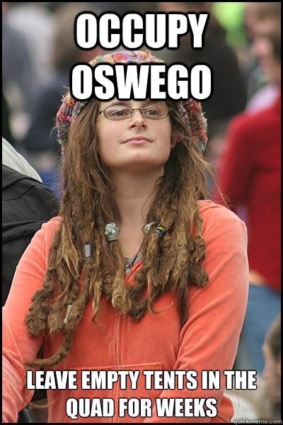 Occupy oswego leave empty tents in the quad for weeks   College Liberal