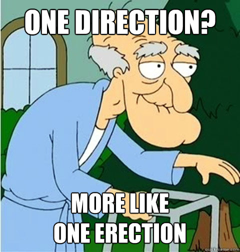 one direction? more like 
one erection  