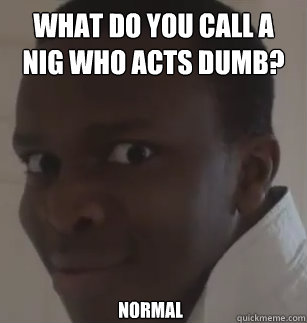 What do you call a nig who acts dumb? normal  KSIolajidebt