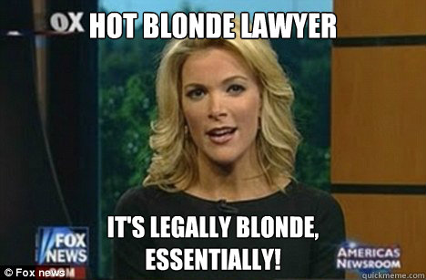 Hot Blonde Lawyer It's Legally Blonde,
Essentially! - Hot Blonde Lawyer It's Legally Blonde,
Essentially!  Megyn Kelly