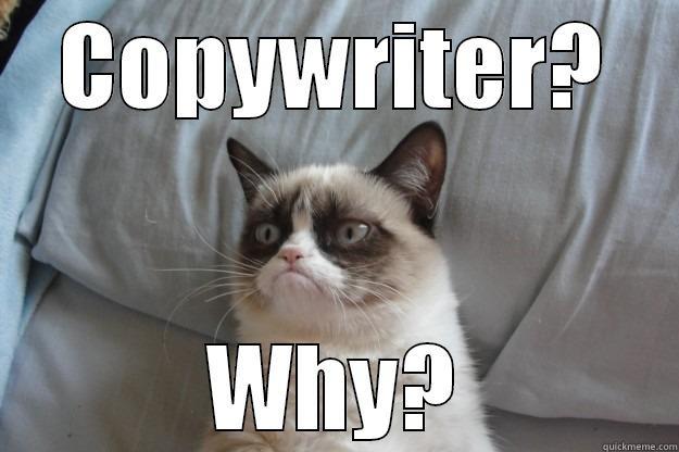 COPYWRITER? WHY? Grumpy Cat