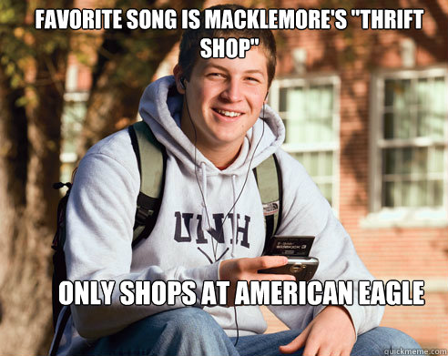 Favorite song is Macklemore's 
