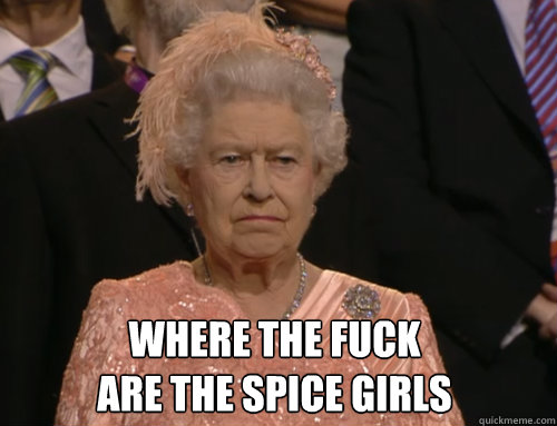 where the fuck
are the spice girls - where the fuck
are the spice girls  Disgruntled Queen