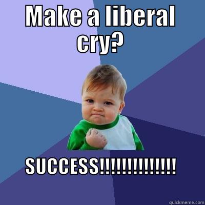 MAKE A LIBERAL CRY? SUCCESS!!!!!!!!!!!!!!                 Success Kid