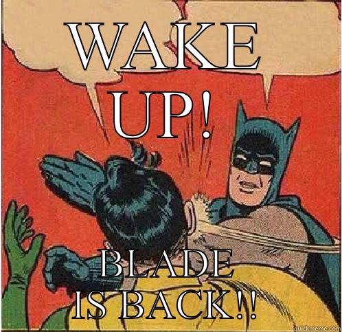 WAKE UP! BLADE IS BACK!! Batman Slapping Robin