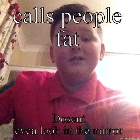 CALLS PEOPLE FAT DOSENT EVEN LOOK IN THE MIRROR Misc