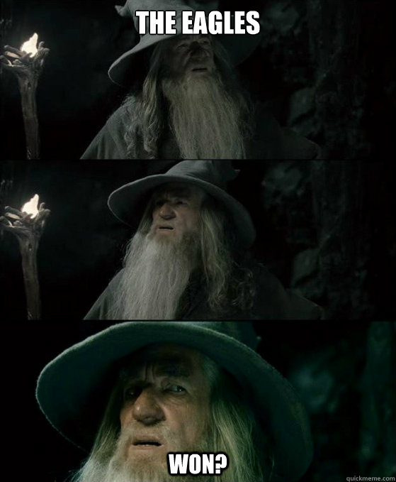 The Eagles Won?  Confused Gandalf