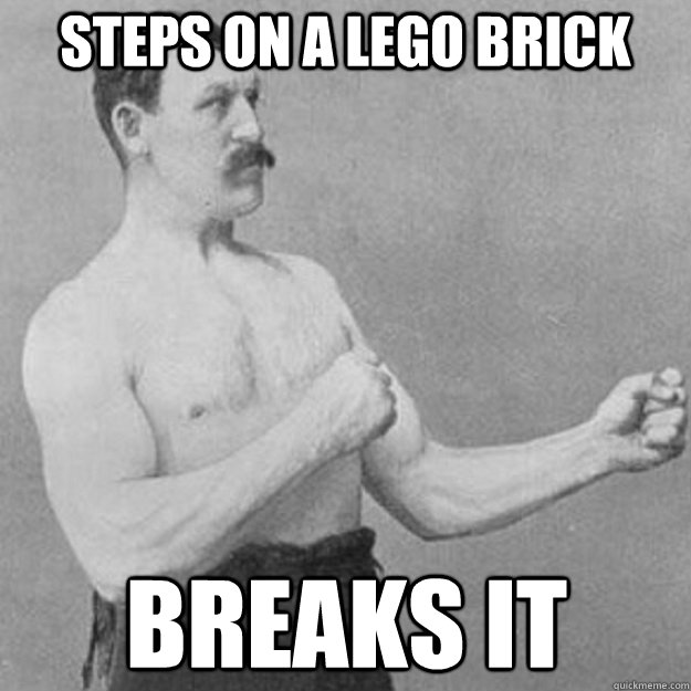 Steps on a lego brick breaks it - Steps on a lego brick breaks it  Misc