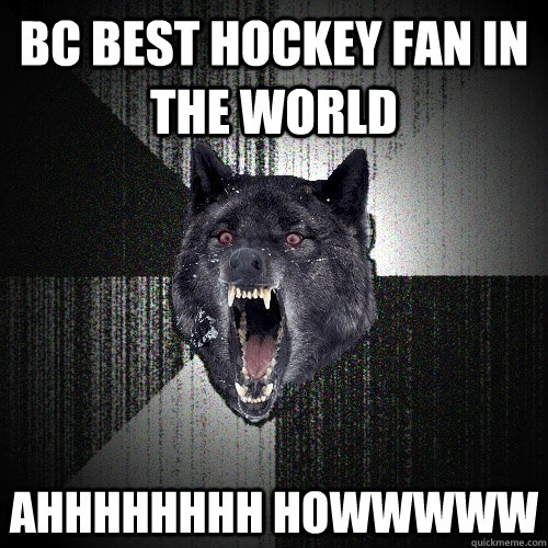 BC Best hockey fan in the world ahhhhhhhh howwwww  Insanity Wolf