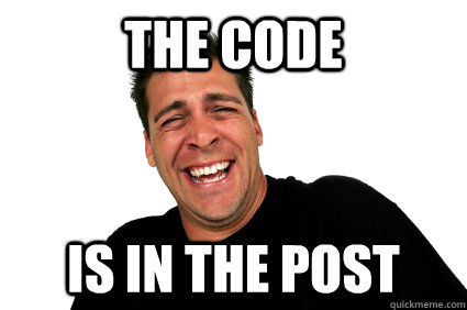 THE CODE IS IN THE POST  