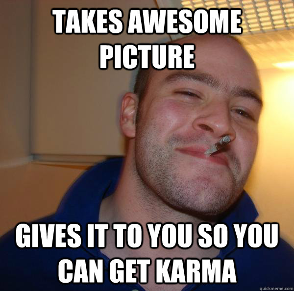 takes awesome picture gives it to you so you can get karma Misc