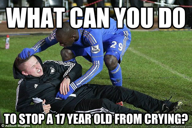 What can you do To stop a 17 year old from crying?  