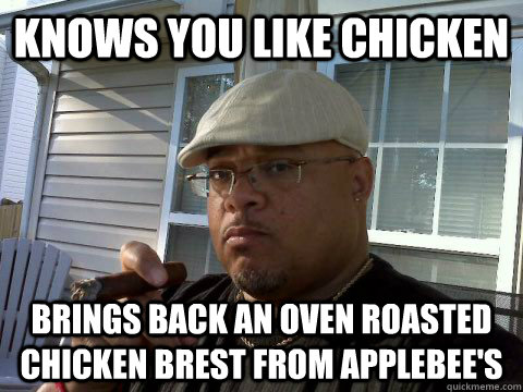 Knows you like Chicken Brings back an Oven Roasted Chicken Brest from Applebee's  Ghetto Good Guy Greg