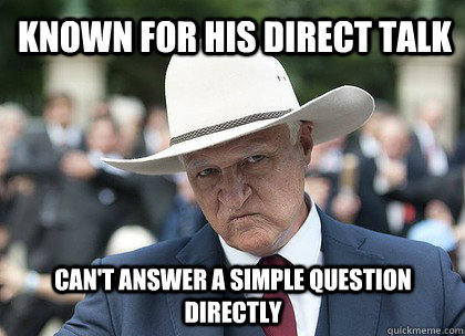 Known For His Direct Talk Can't Answer A Simple Question Directly - Known For His Direct Talk Can't Answer A Simple Question Directly  20120125 Katter