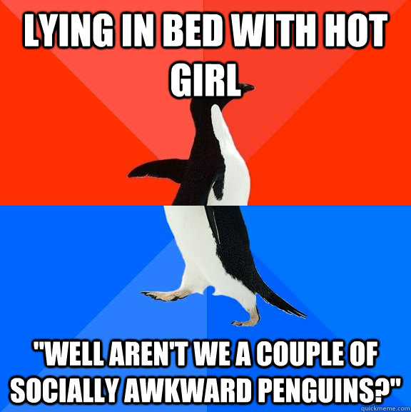 lying in bed with hot girl 