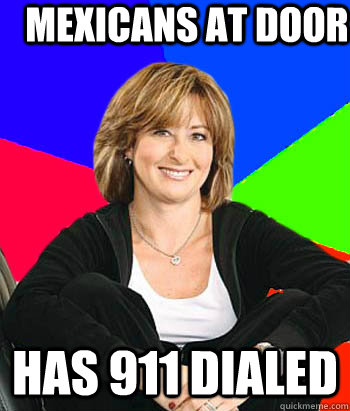 Mexicans at door has 911 dialed - Mexicans at door has 911 dialed  Sheltering Suburban Mom