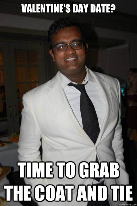 Valentine's day date? Time to grab the coat and tie  