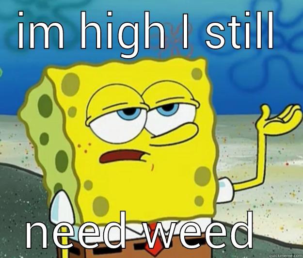 IM HIGH I STILL NEED WEED  Tough Spongebob