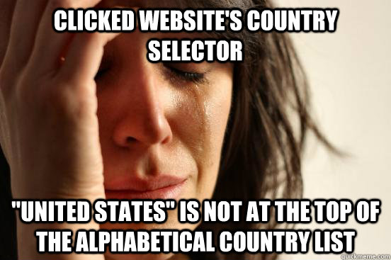 Clicked Website's Country Selector 