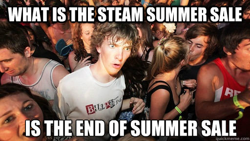 What is the steam summer sale is the end of summer sale  Sudden Clarity Clarence