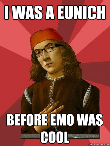 i was a eunich before emo was cool - i was a eunich before emo was cool  Hipster Stefano