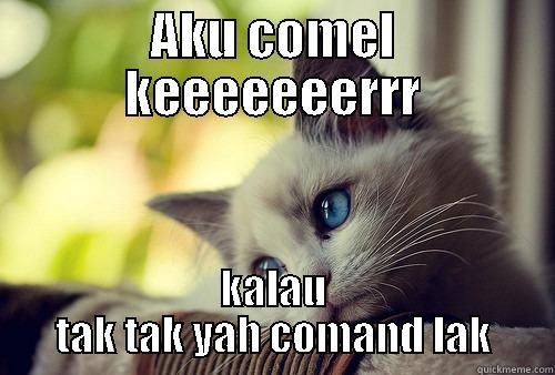 AKU COMEL KEEEEEEERRR KALAU TAK TAK YAH COMAND LAK First World Problems Cat