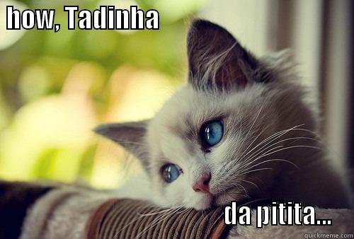  HOW, TADINHA                                                                                     DA PITITA... First World Problems Cat
