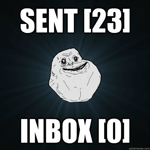 sent [23] inbox [0]  Forever Alone