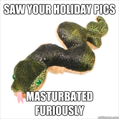 Saw your holiday pics Masturbated furiously  