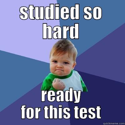 STUDIED SO HARD READY FOR THIS TEST Success Kid