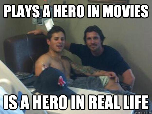 PLAYS A HERO IN MOVIES IS A HERO IN REAL LIFE - PLAYS A HERO IN MOVIES IS A HERO IN REAL LIFE  Good Guy Christian Bale