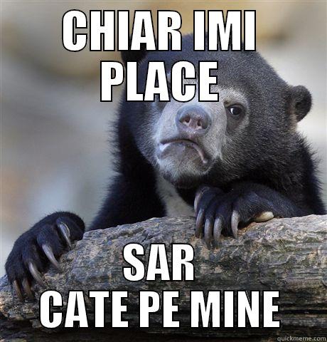 CHIAR IMI PLACE SAR CATE PE MINE Confession Bear