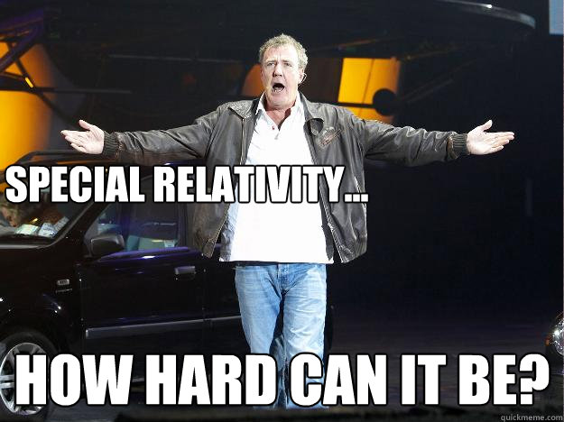 Special relativity... How hard can it be? - Special relativity... How hard can it be?  Misc