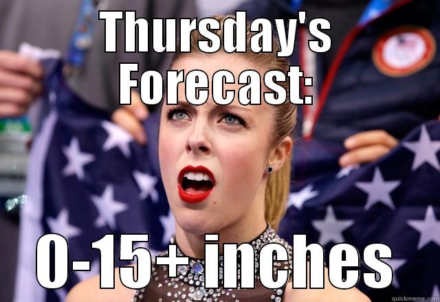 Bush League Ashley Wagner - THURSDAY'S FORECAST: 0-15+ INCHES Misc