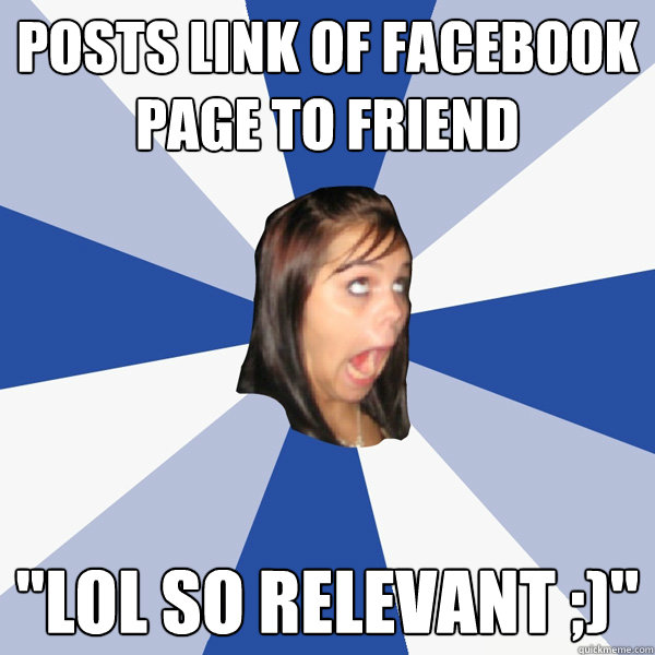 Posts link of facebook page to friend 