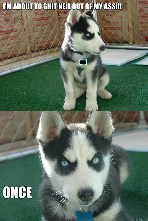 I'm about to shit Neil out of my ass!!! once  Insanity puppy