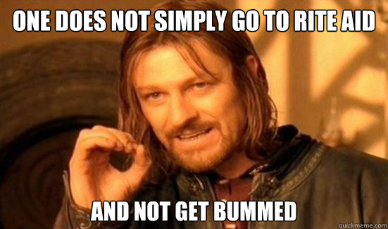 One Does Not Simply go to Rite aid and not get bummed  Boromir